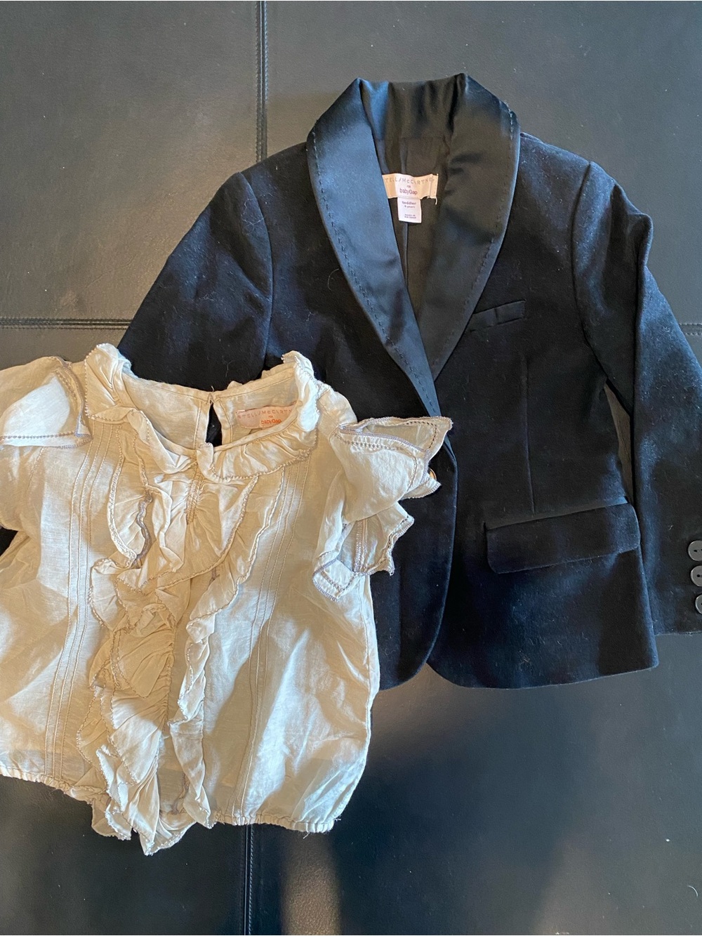 Stella McCartney for babyGap bundle, sz 4T, Black Velvet Blazer and silk shirt